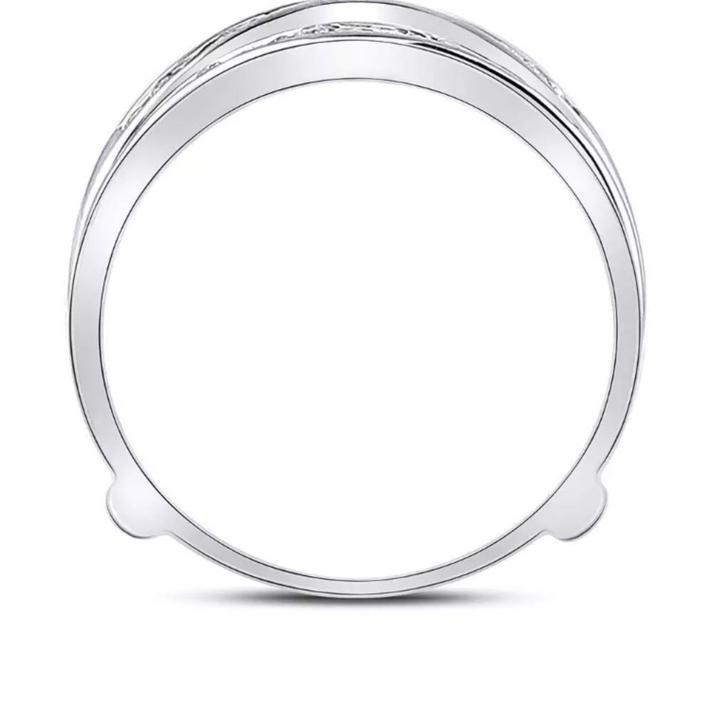 14kt Diamond Ring Guard Solitaire Enhancer 1/4 CTW - Picture 5 of 5